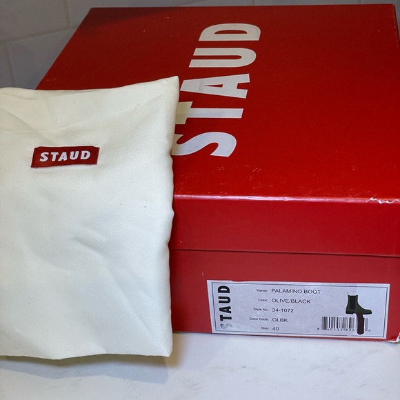 STAUD New Palamino Boots Olive Suede sz 40 | 10 - Picture 8 of 9